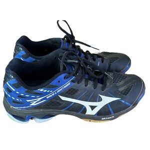 Mizuno Dynamotion FR Volleyball Shoes Wave Lightning SR Touch SZ 10, Black Blue